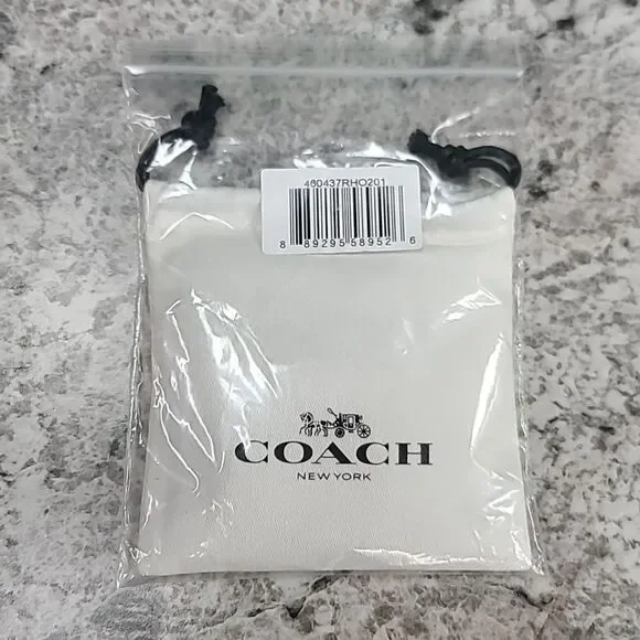 COACH Signature Heart Lollipop Drop Earrings NWT - Picture 10 of 10